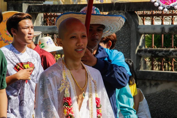 Ayutthaya Thailand Mars 2018 Vigseln Och Brudgummen Vit Klänning Ett — Stockfoto