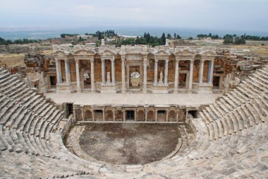 Klasik antik Yunan amfitiyatro, Pamukkale, Denizli, Turkey