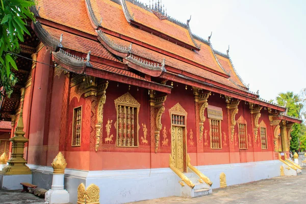 Luang Prabang Nemzeti Múzeum Haw Kham Templom Laoszban Város Látnivalóitól — Stock Fotó