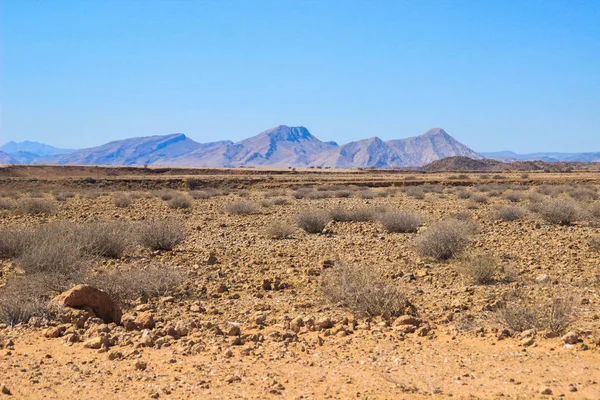 Paisagens Deserto Com Montanhas Sul Namíbia Estação Seca Vegetação Seca — Fotografia de Stock