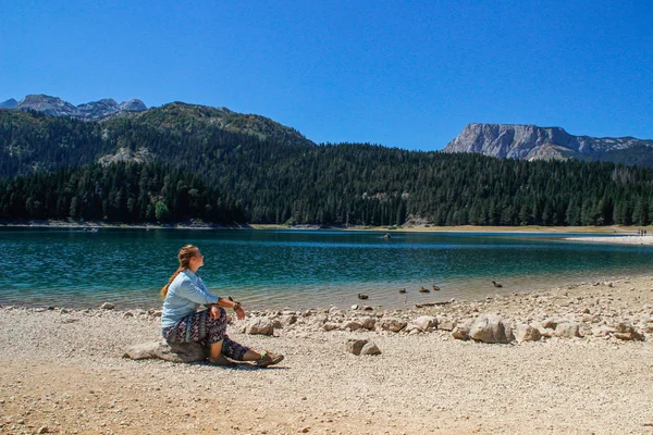 Paradise Views National Park Durmitor Montenegro Turquoise Water Lake Pine — Stock Photo, Image