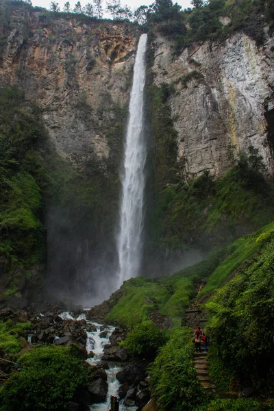 Sipiso Piso Sumatra Februari 2018 Indonesië Beroemde Waterval Sipiso Piso — Stockfoto