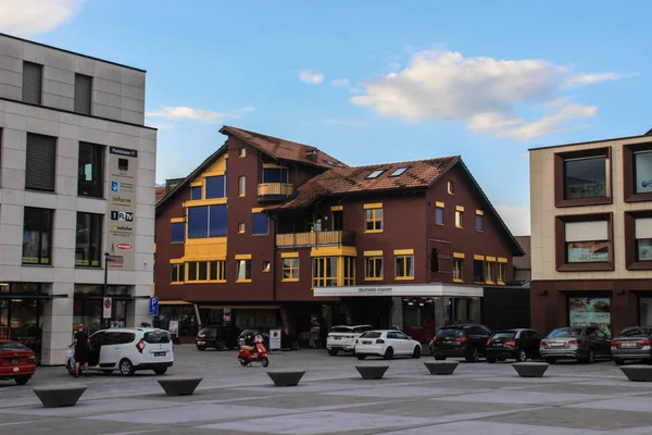 Van Liechtenstein Augustus 2014 Het Centrale Deel Van Een Klein — Stockfoto