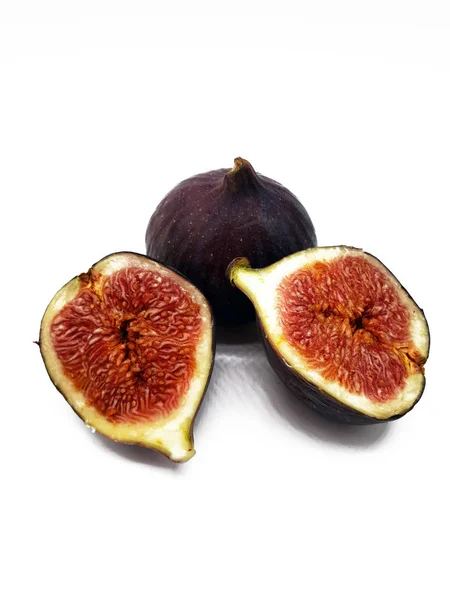Fresh Figs Released White Background — Stock Photo, Image