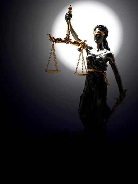 Lady Justicia Standbeeld Figuur — Stockfoto