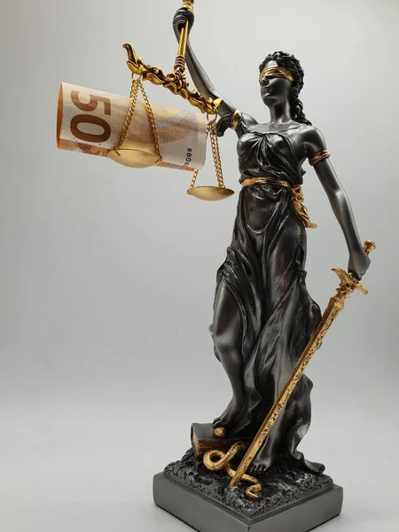 Lady Justitia Standbeeld Cijfer Voor Justitie — Stockfoto