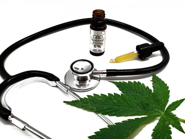 Cbd Hanföl Der Alternativen Medizin Stockbild