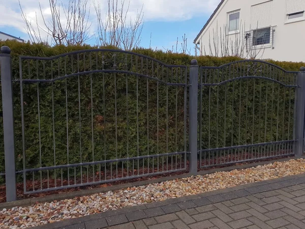 Garden Fence Fence Gate Fence Gate Iron — Stock Photo, Image