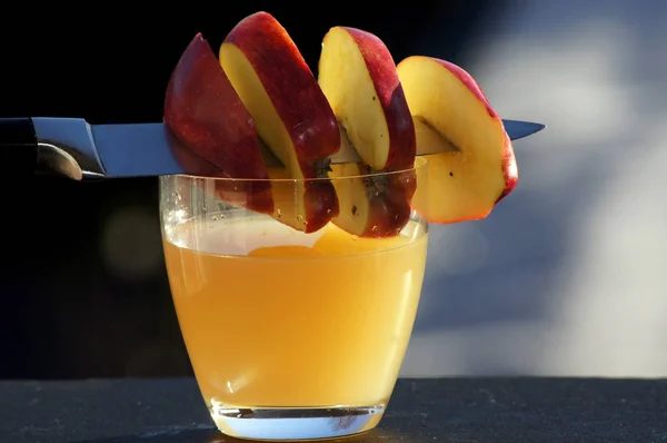 Apple Juice Glass Fresh Apple — Stock Photo, Image