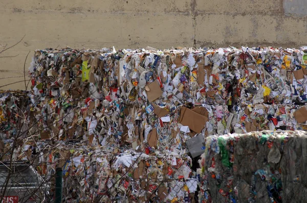 Operación Planta Reciclaje Residuos Del Patio Reciclaje — Foto de Stock