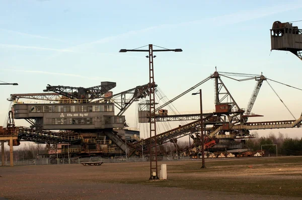 Disused lignite open-pit mining Ferropolis in Grfenhainichen Germany