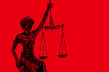Bayan Justizia serbest tarafsız arka planda, serbest meslek                