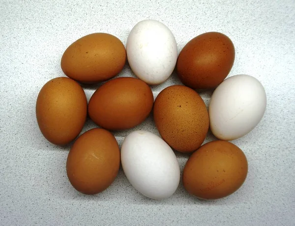 Chicken Egg Pieces Brown White Shell — Stock Photo, Image