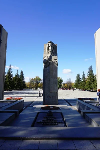 Zafer Anıtı Şehir Novosibirsk Stok Fotoğraf