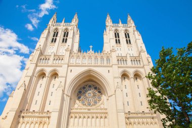 Washington, Dc, ABD - 15 Nisan 2016: Güzel The National Cathedral manzarası
