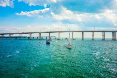 ABD, Florida, Miami - 17 Şubat 2017: Miami Uluslararası Boat Show, Downtown Miami, Key Biscayne