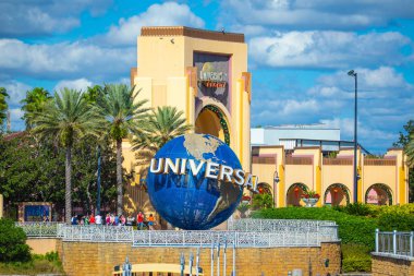 Orlando, Amerika Birleşik Devletleri - 23 Kasım 2018: Universal Studios Orlando, Florida, ünlü evrensel dünya
