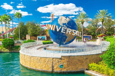 Orlando, Amerika Birleşik Devletleri - 23 Kasım 2018: Universal Studios Orlando, Florida, ünlü evrensel dünya