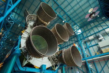 Apollo / Saturn V Merkezi, uzay hangar roket Kennedy Uzay Merkezi, Florida, ABD ile
