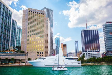 ABD, Florida, Miami - 17 Şubat 2017: Miami Uluslararası Boat Show, Downtown Miami, Key Biscayne