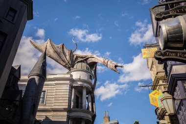 Orlando, Amerika Birleşik Devletleri - 11 Şubat 2017: Harry Potter Universal Studios Dragon'da