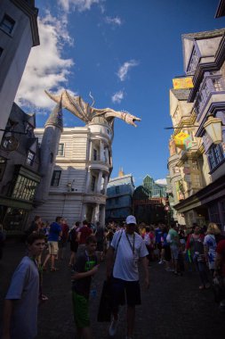 Orlando, Amerika Birleşik Devletleri - 11 Şubat 2017: Harry Potter Universal Studios Dragon'da