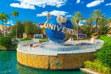 Orlando, Amerika Birleşik Devletleri - 23 Kasım 2018: Universal Studios Orlando, Florida, ünlü evrensel dünya