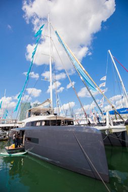 ABD, Florida, Miami - 17 Şubat 2017: Miami Uluslararası Boat Show, Downtown Miami, Key Biscayne