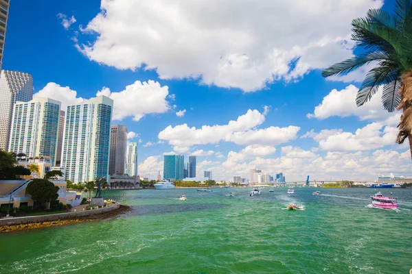 Usa Florida Miami Februari 2017 Miami Internationella Båtmässa Downtown Miami — Stockfoto