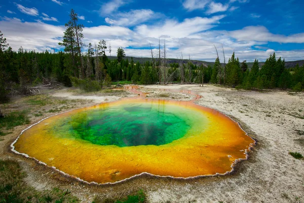 Belo Gêiser Glória Yellowstone National Park Wyoming Eua — Fotografia de Stock