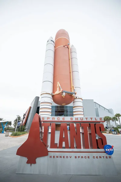 Oranžová Raketa Kennedy Space Center Floridě Usa — Stock fotografie