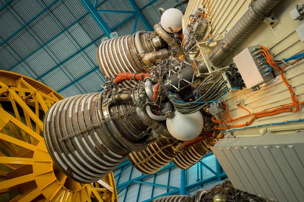 Apollo Saturn Center Utrymme Hangar Med Raket Kennedy Space Center — Stockfoto