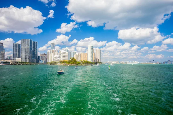 Usa Florida Miami Februari 2017 Miami Internationella Båtmässa Downtown Miami — Stockfoto