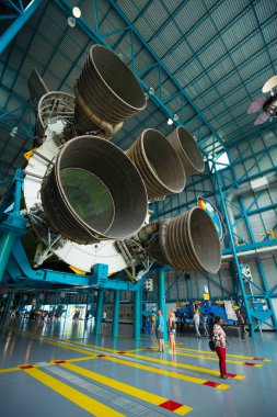 Apollo / Saturn V Merkezi, uzay hangar roket Kennedy Uzay Merkezi, Florida, ABD ile