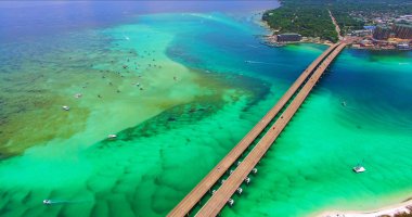 Köprü havadan görünümü üzerinde cahil Beach, Panama City Florida, Amerika Birleşik Devletleri 