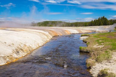 Yellowstone Milli Parkı, Wyoming, ABD güzel Şofben