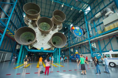 Apollo / Saturn V Merkezi, uzay hangar roket Kennedy Uzay Merkezi, Florida, ABD ile