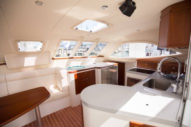 Abd. Florida. Miami. 17 Şubat 2017: Miami Uluslararası Boat Show. Miami şehir merkezi, Bayside
