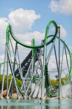 Roller coaster Hulk evrensel adalarda macera Tema parkı Universal Orlando Resort Orlando, Florida, ABD