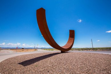 New Mexico, ABD - 20 Mayıs 2016: Spaceport America'da heykel