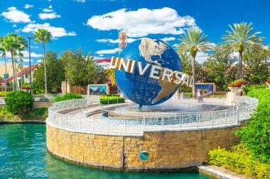 Orlando, Amerika Birleşik Devletleri - 23 Kasım 2018: Universal Studios Orlando, Florida, ünlü evrensel dünya