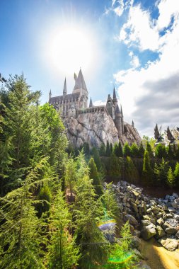 Orlando, Florida, Abd - 11 Mart 2017: Macera Adaları'ndaki hogwarts kalesi