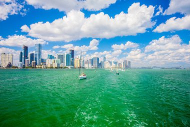 ABD, Florida, Miami - 17 Şubat 2017: Miami Uluslararası Boat Show, Downtown Miami, Key Biscayne