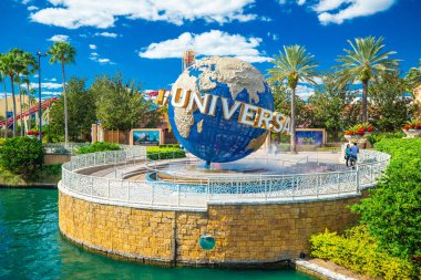 Orlando, Amerika Birleşik Devletleri - 23 Kasım 2018: Universal Studios Orlando, Florida, ünlü evrensel dünya