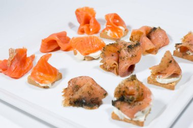 Somon Balık fileto beyaz dilimlenmiş