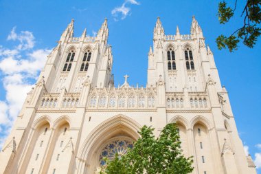 Washington, Dc, ABD - 15 Nisan 2016: Güzel The National Cathedral manzarası