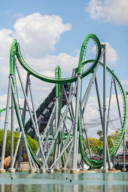 Roller coaster Hulk evrensel adalarda macera Tema parkı Universal Orlando Resort Orlando, Florida, ABD