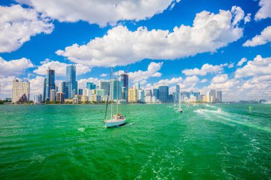 ABD, Florida, Miami - 17 Şubat 2017: Miami Uluslararası Boat Show, Downtown Miami, Key Biscayne