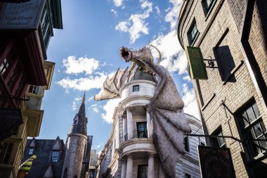 Orlando, Amerika Birleşik Devletleri - 11 Şubat 2017: Harry Potter Universal Studios Dragon'da