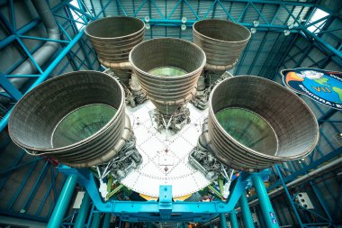 Apollo / Saturn V Merkezi, uzay hangar roket Kennedy Uzay Merkezi, Florida, ABD ile